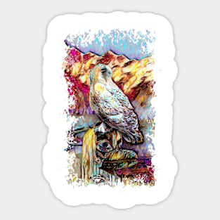 Snowy Owl and Totem Sticker